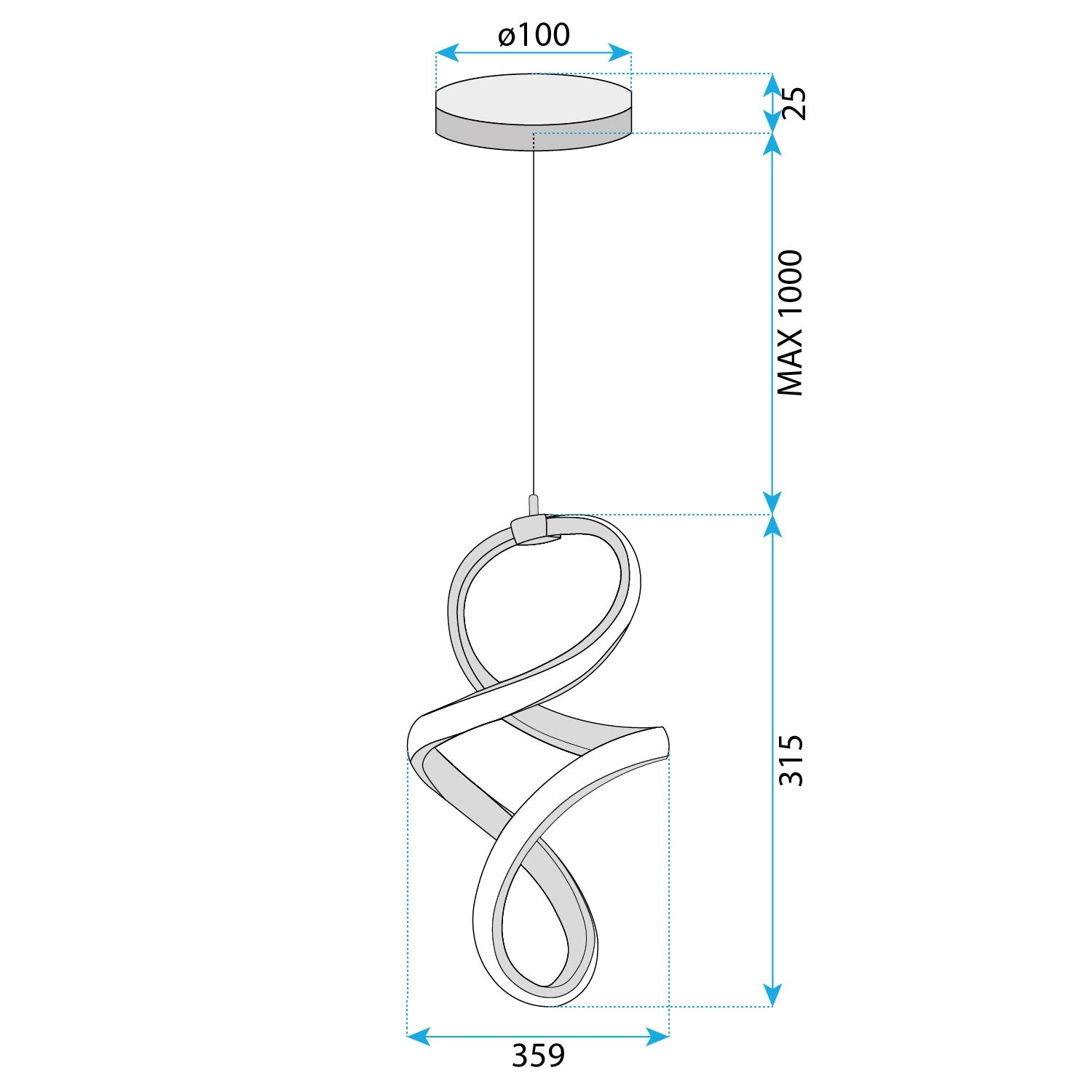 Lampa Wisząca Led G074-1cp Złota  7