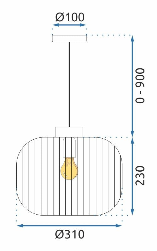 Lampa Wisząca Z Białym Kloszem App1069-cp  4