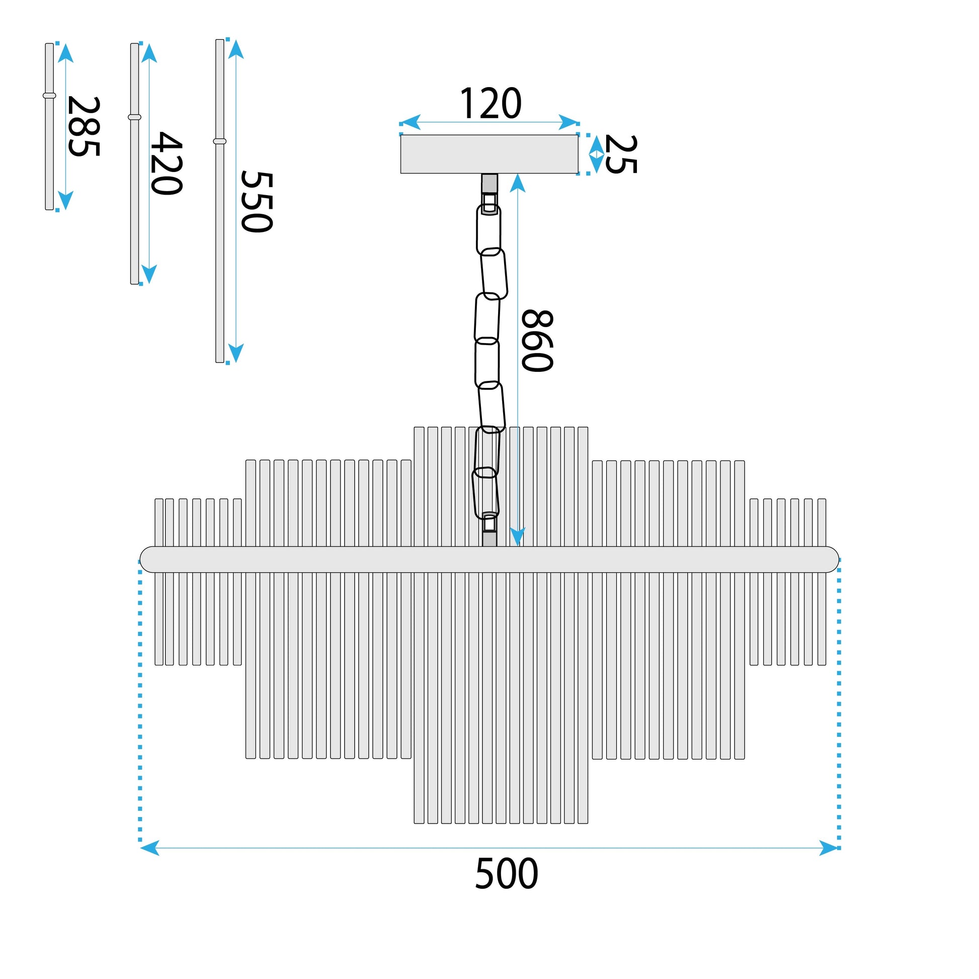 Lampa Kryształowa Wisząca APP1653-6CP  10
