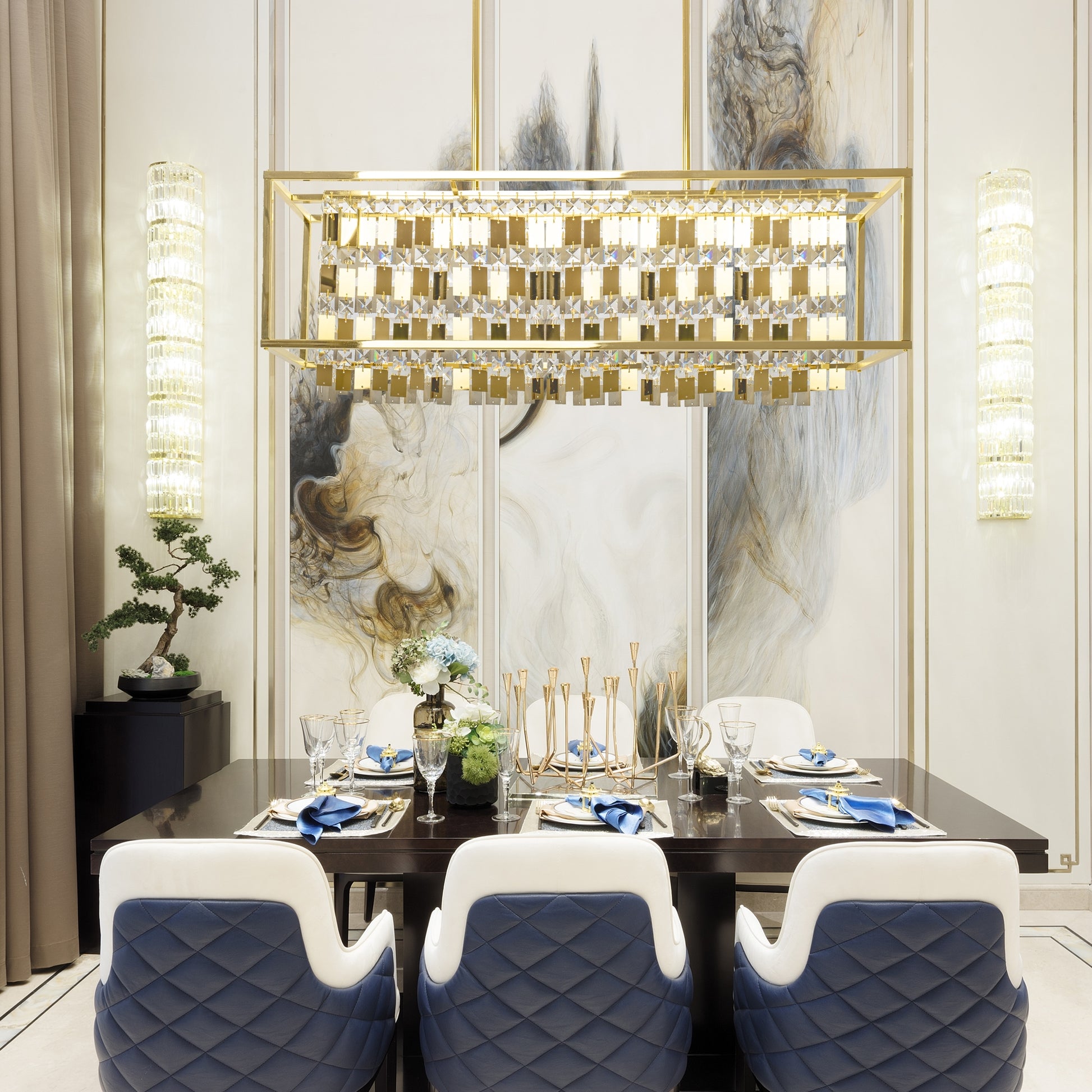 Lampa Kryształowa Wisząca APP1113-4CP Złota  5