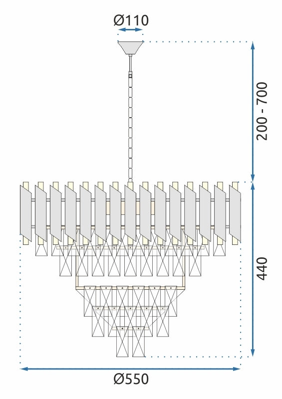 Lampa Wisząca Z Kryształami App1058-cp  10