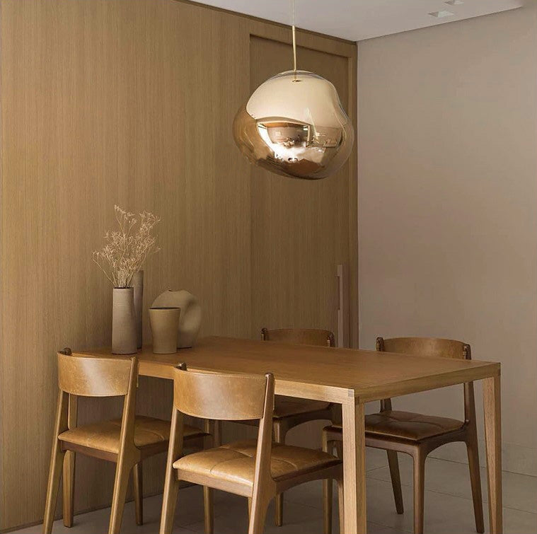 Lampa Sufitowa Wisząca Szklana APP331-1CP Złota  6