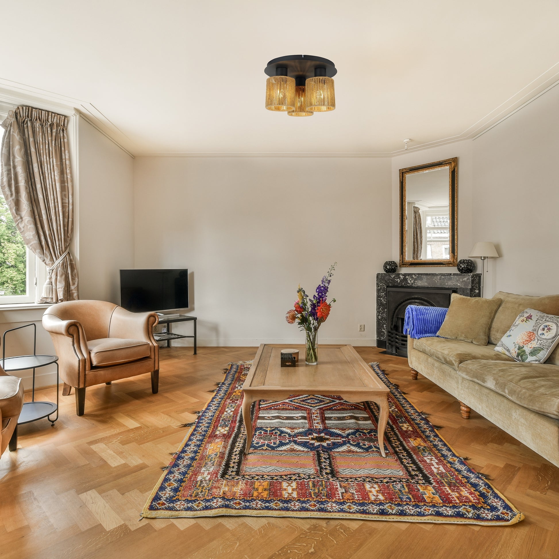 Lampa Sufitowa Wisząca APP1819-3CPR Black  2