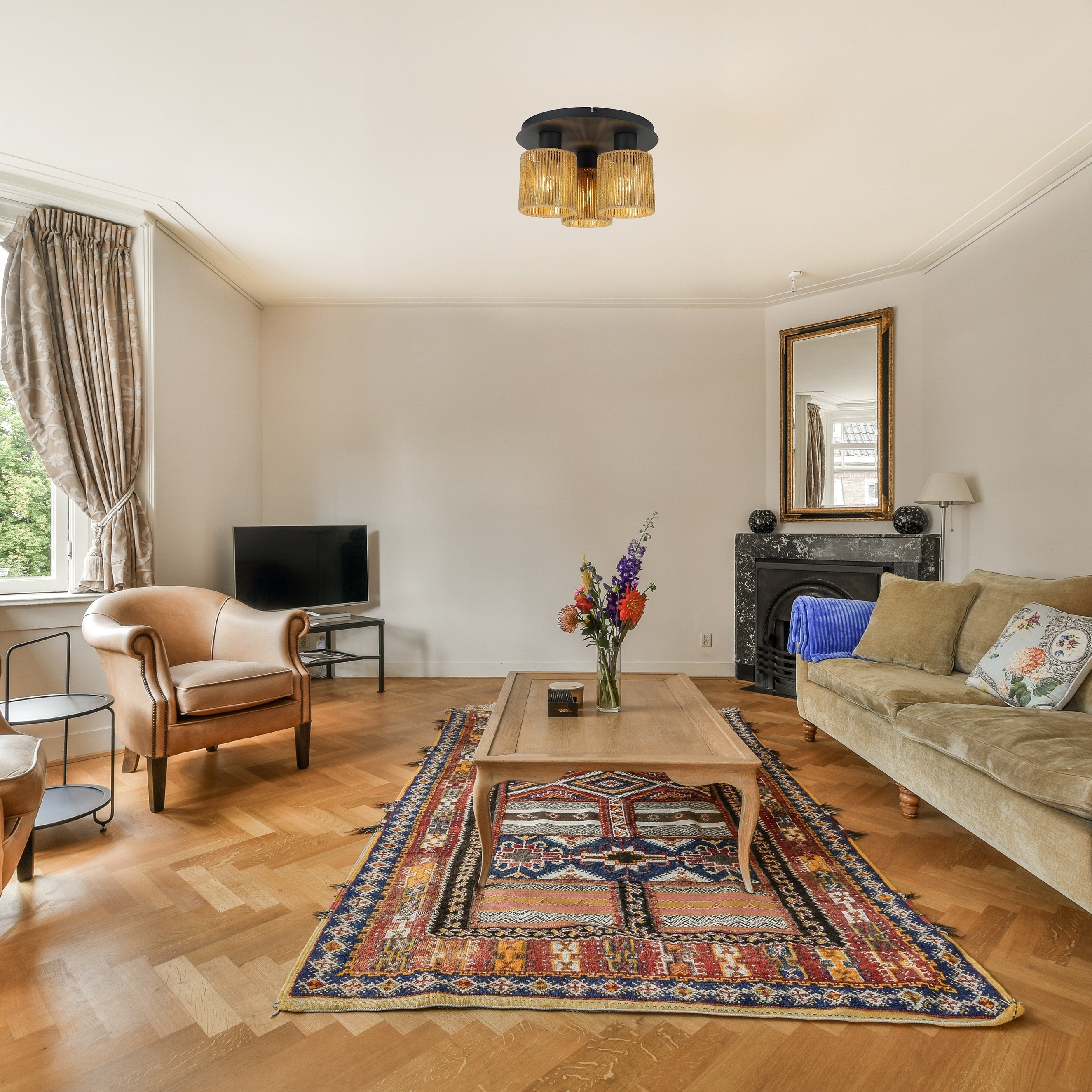 Lampa Sufitowa Wisząca APP1819-3CPR Black  2