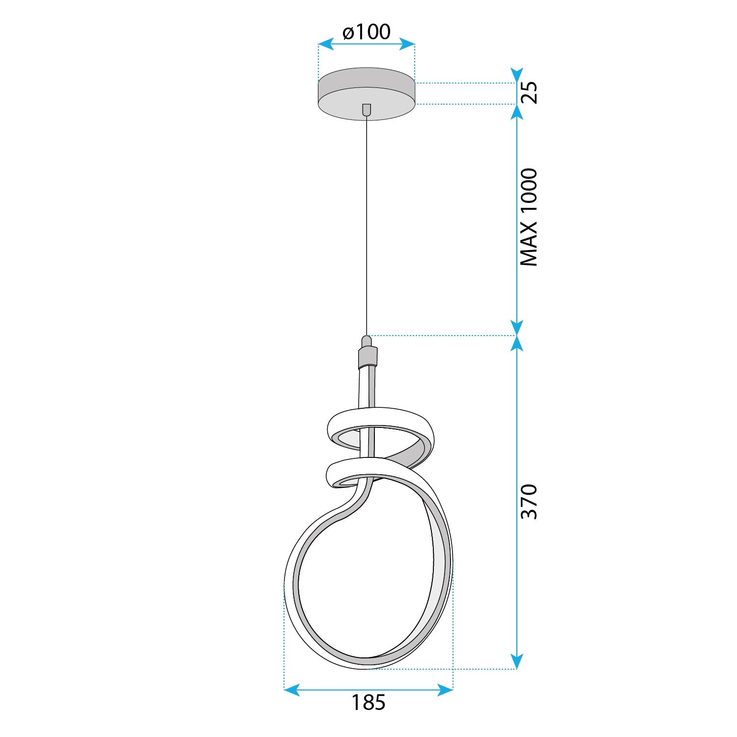 Lampa Wisząca Led G071-cp Złota  7