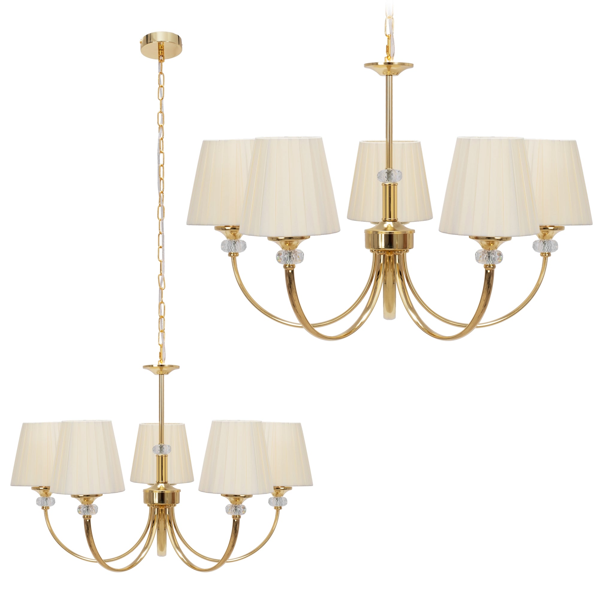 Lampa Wisząca Z Kryształami APP1014-5CP  1