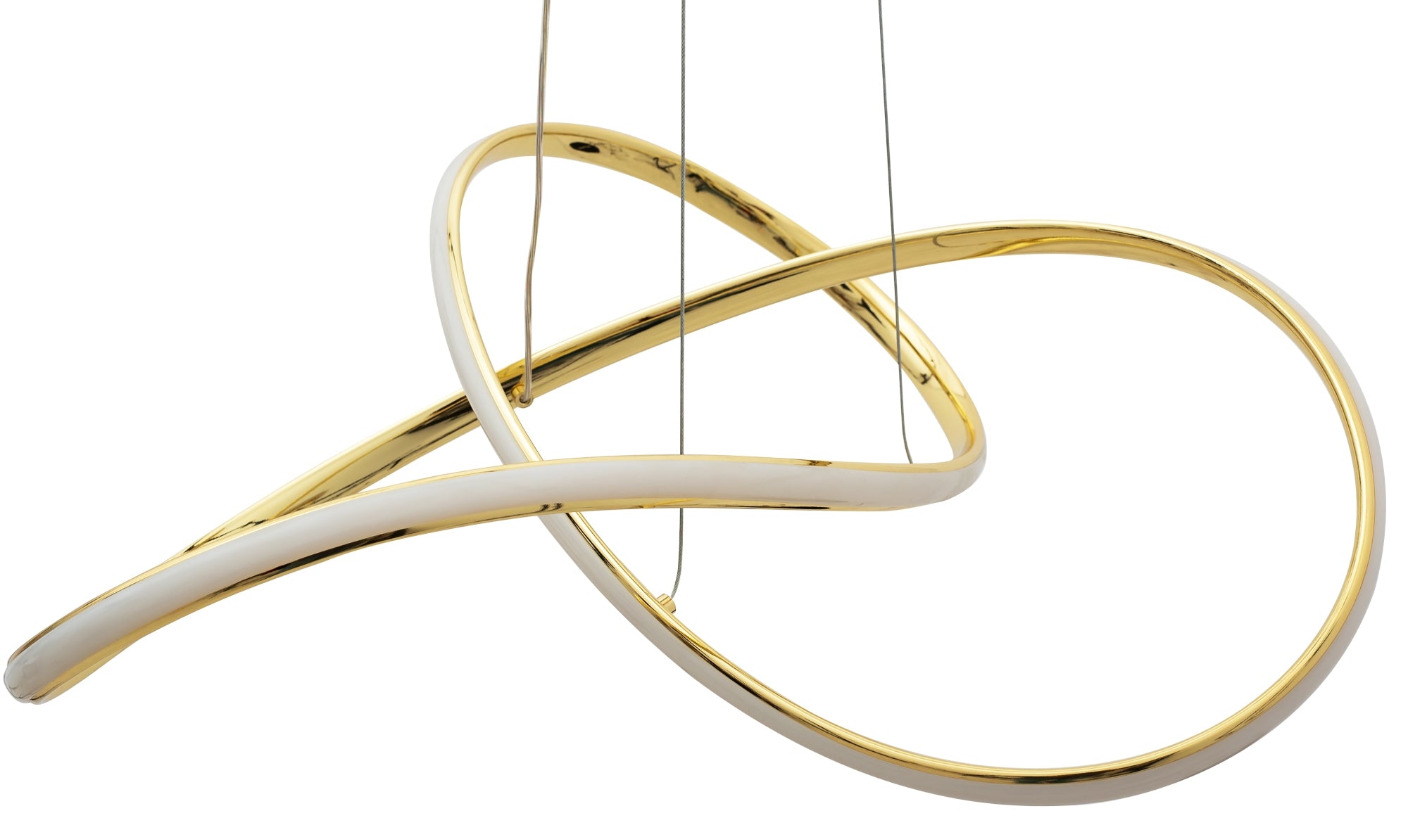 Lampa Sufitowa Wisząca Ring Nowoczesna Led + Pilot App394-cp Złota  2