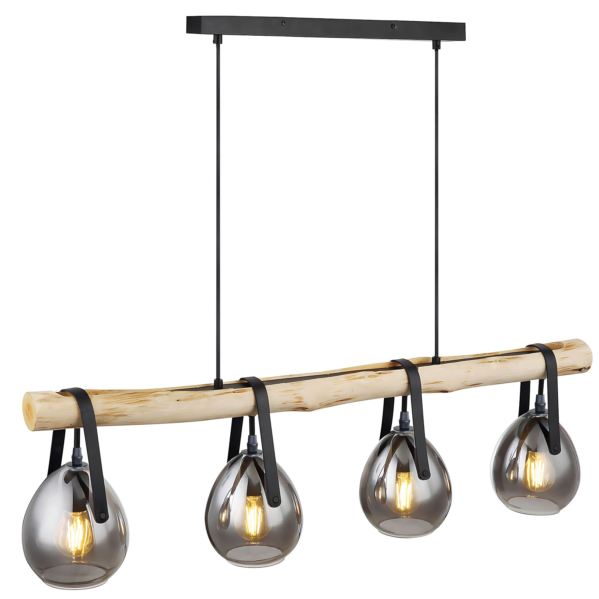 Lampa Wisząca APP1775-4CP Wood Grey  1