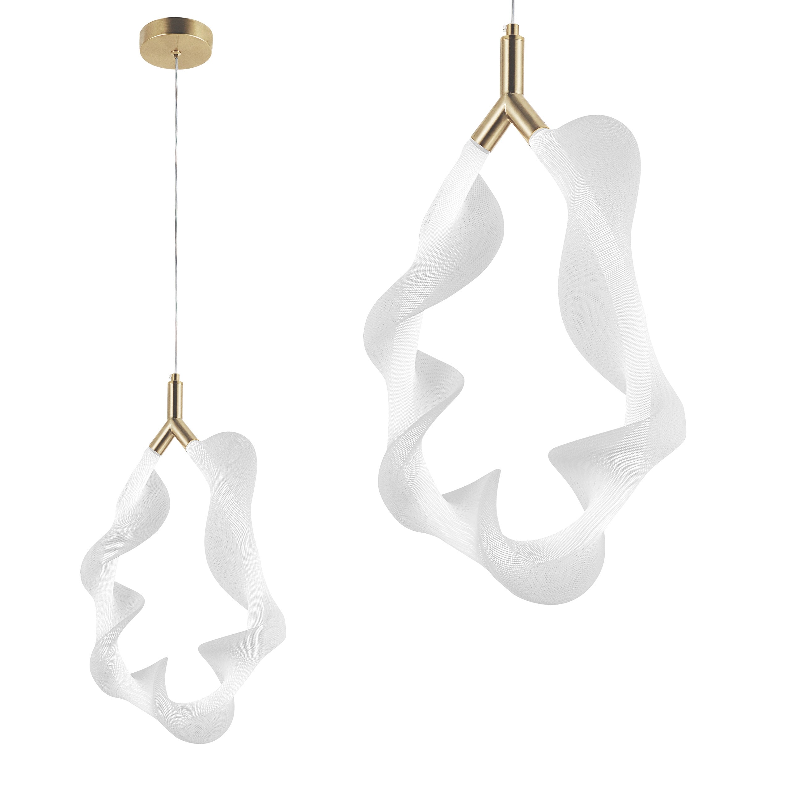 Lampa Wisząca Led G013-1cp Biały/złoty  1