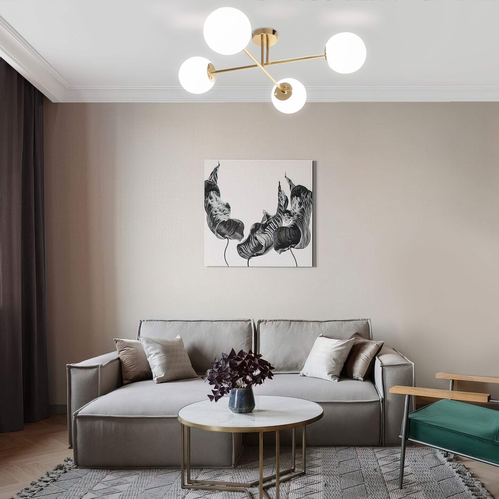 Lampa Sufitowa APP1248-4CP Złota  5