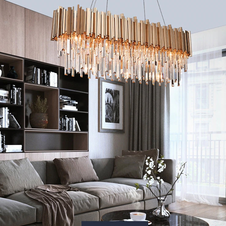 Kryształowa Lampa Sufitowa 312355 Złota  5