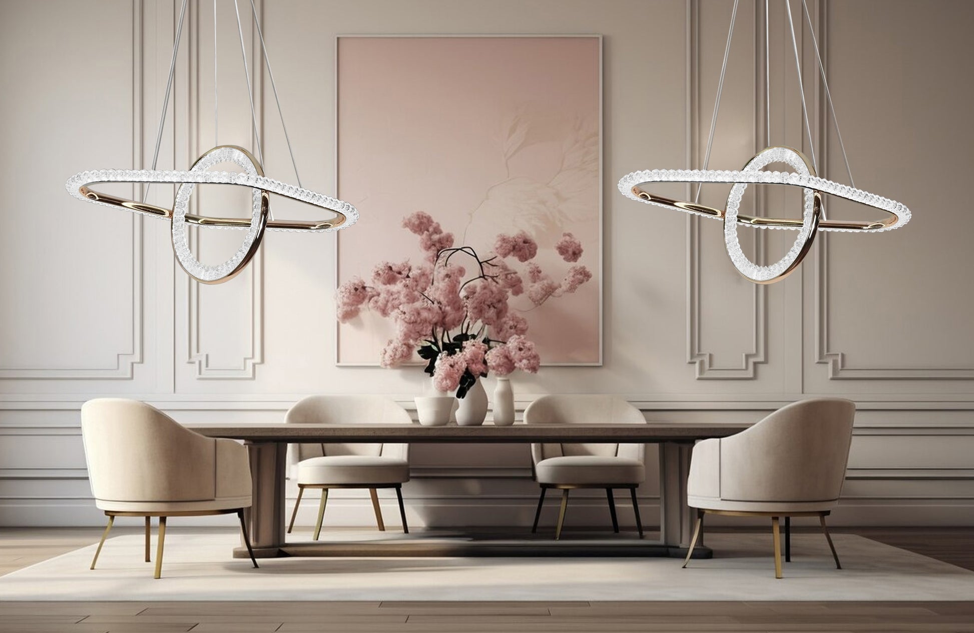 Lampa Wisząca Led G034-cp Złota  3