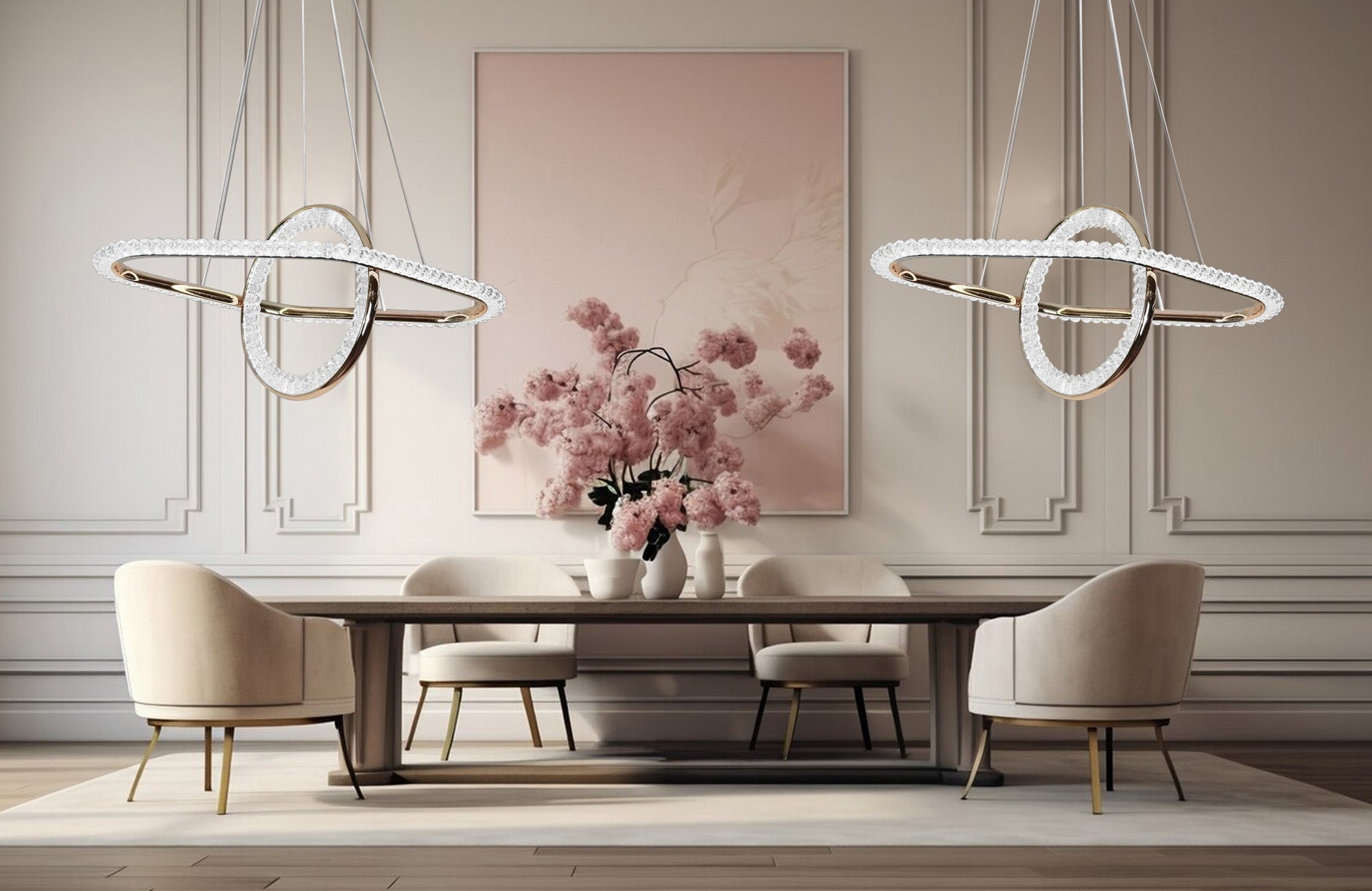 Lampa Wisząca Led G034-cp Złota  3