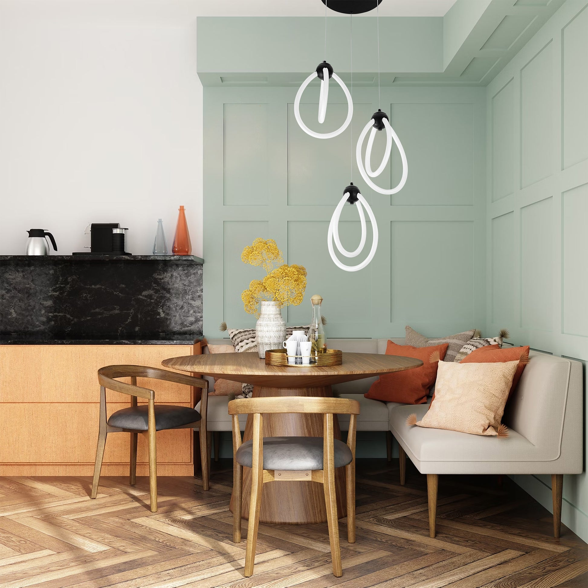 Lampa Wisząca Led G022-3cpr Czarna  7