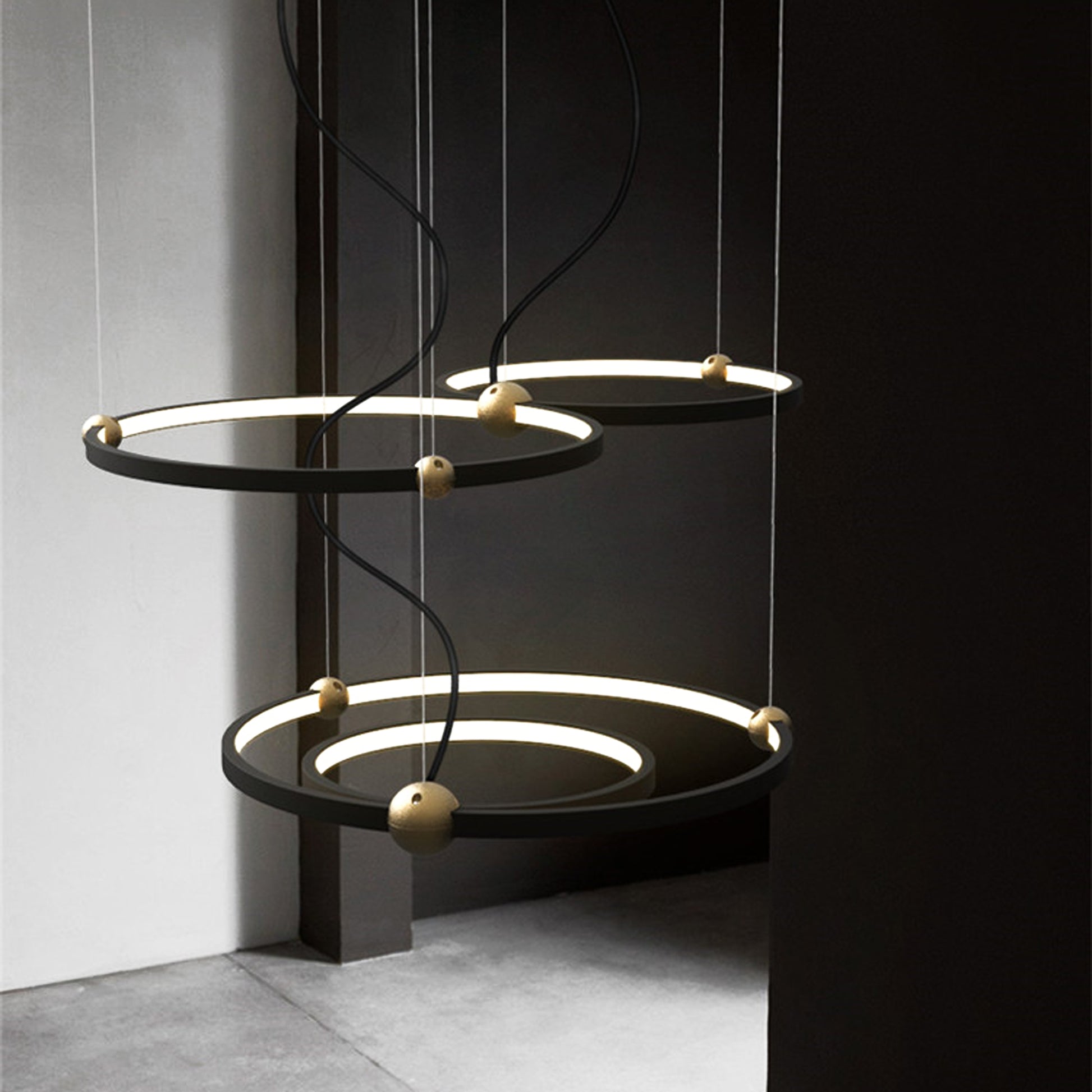 Lampa Ring Led + Pilot APP692-30-50 Czarna  4