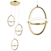 Lampa Wisząca Led G064-3cpr Złota  1
