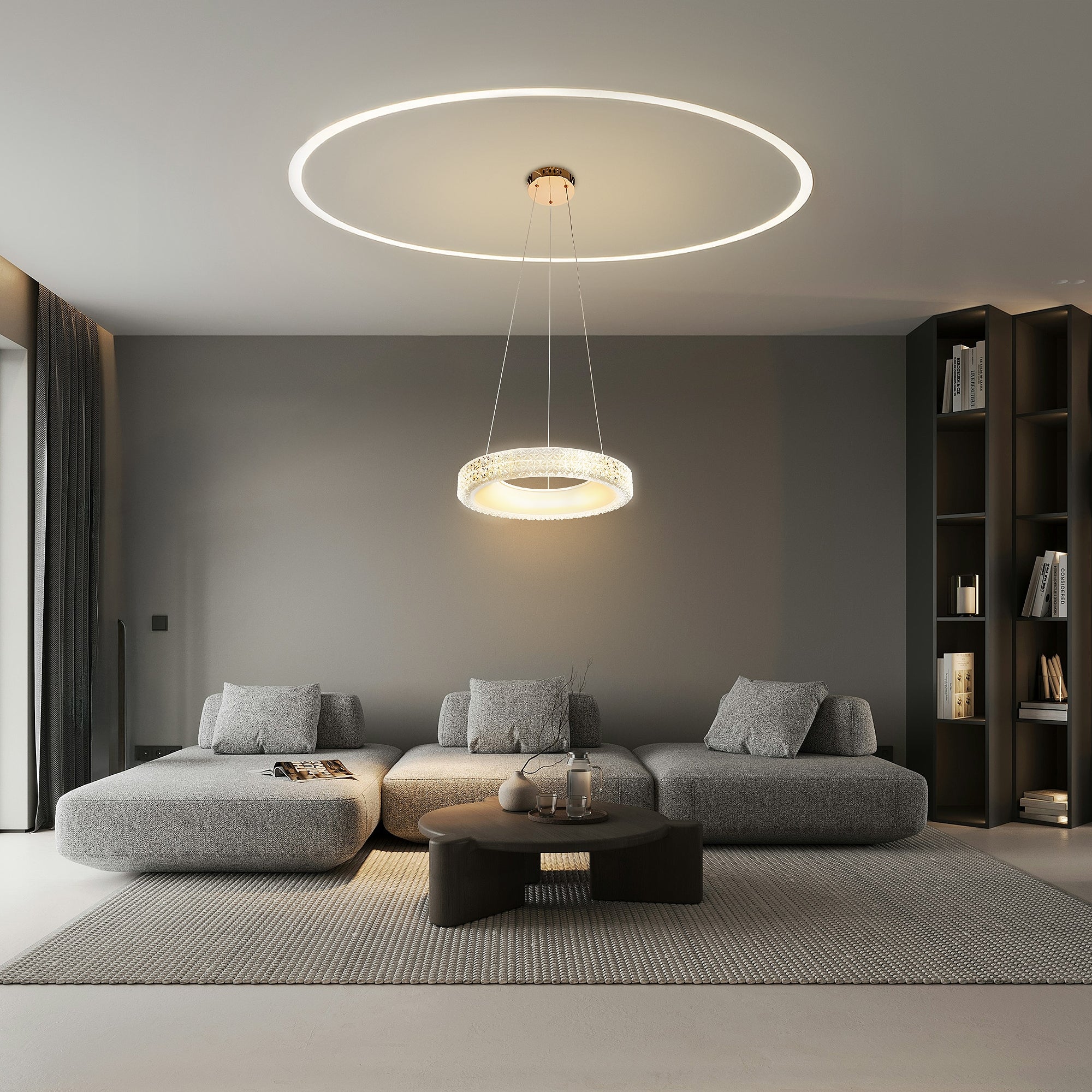 Lampa Wisząca Led Ms001-cp Różowe Złoto 40cm  2