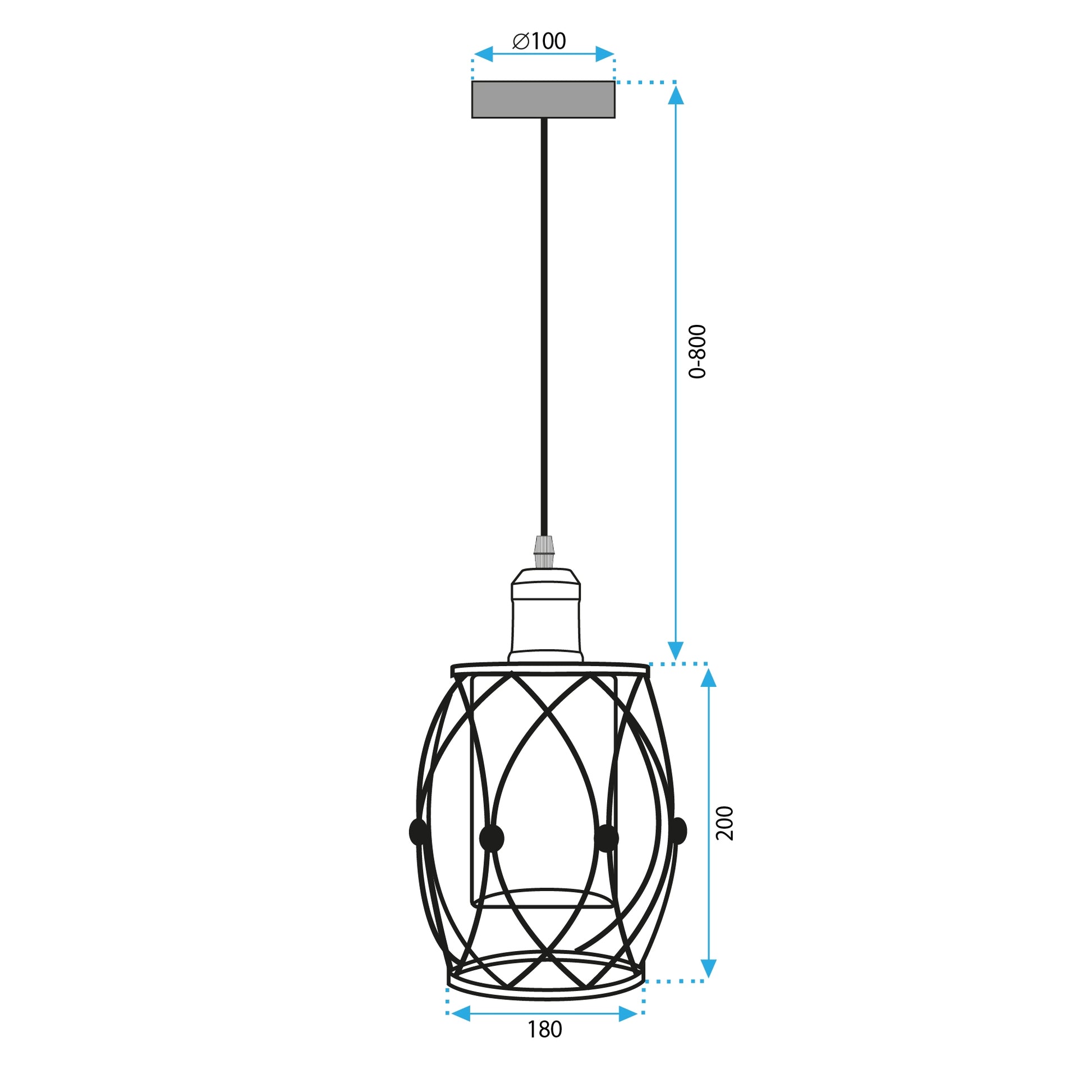Lampa Wisząca APP1128-1CP  8