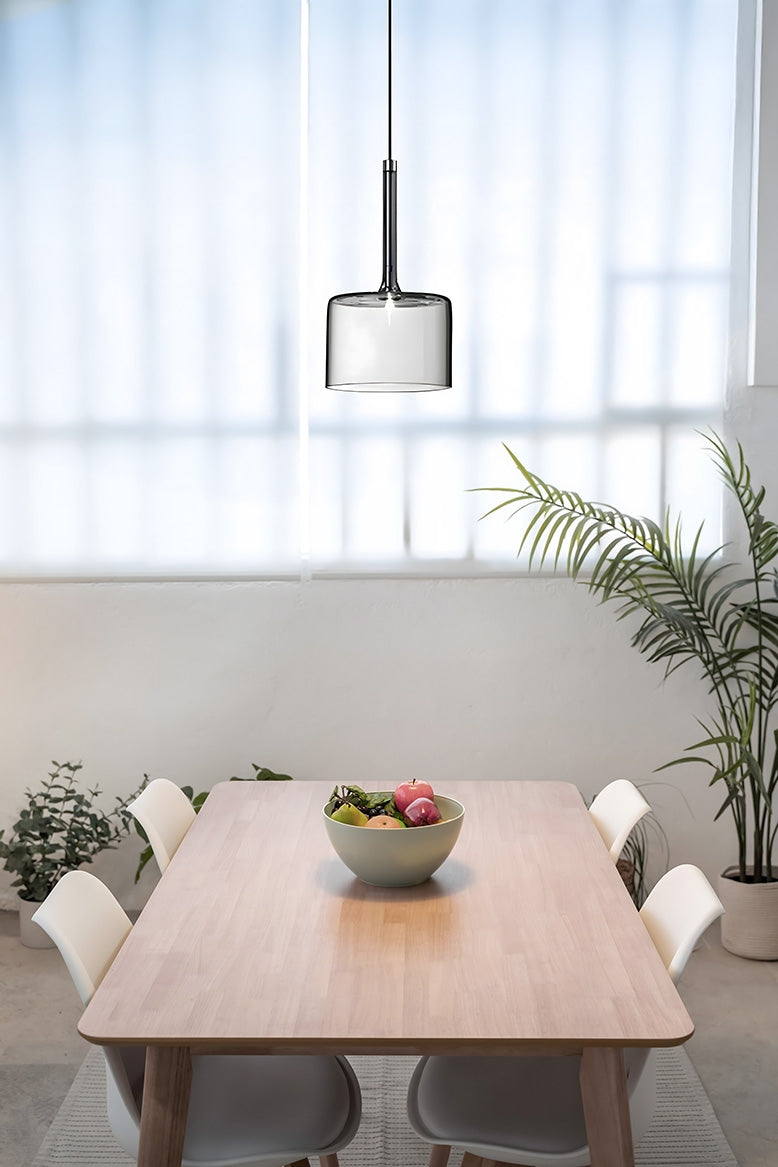 Lampa Sufitowa Wisząca Szklany Klosz APP1701-1CP Grey A  2
