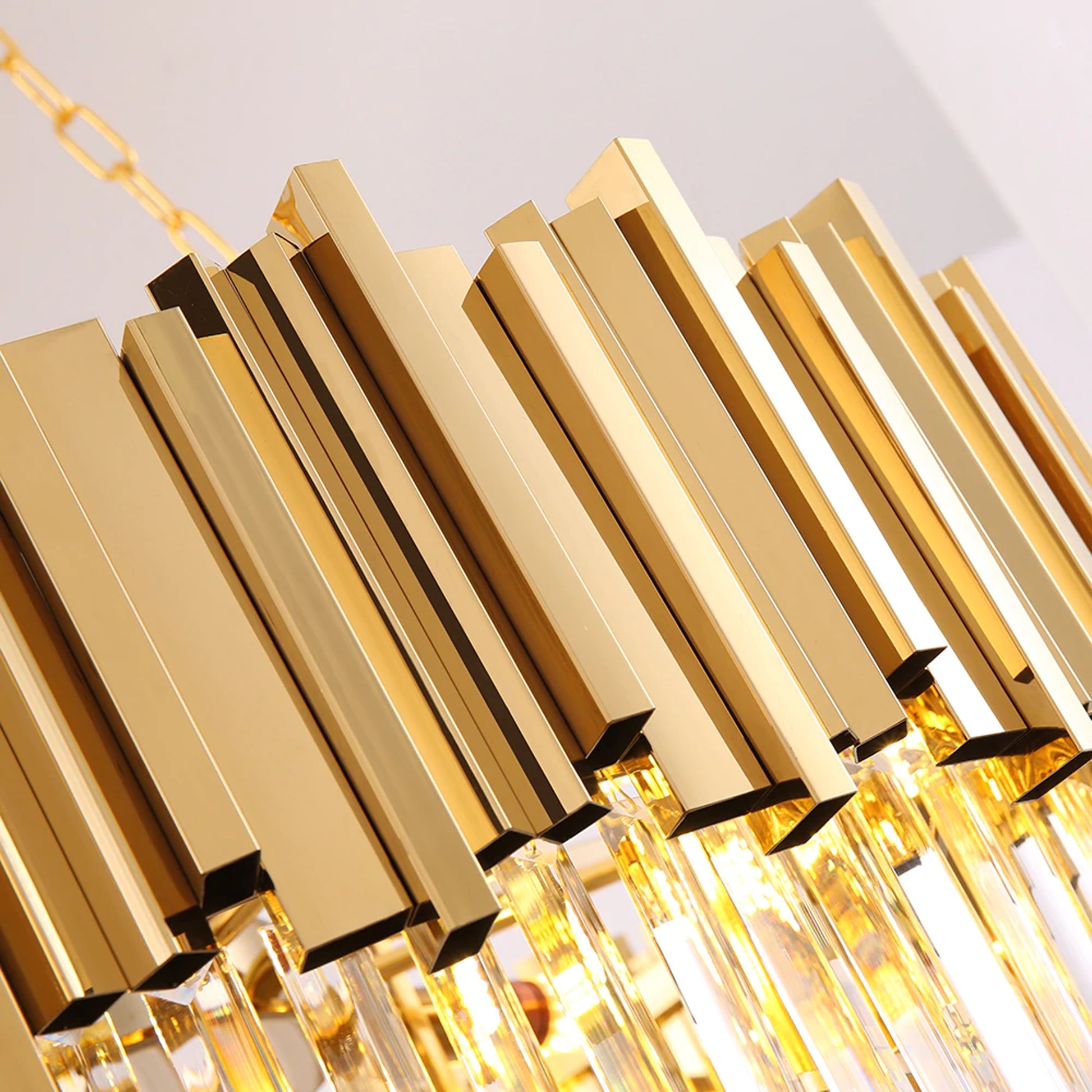 Lampa Sufitowa Kryształowa App601-c Złota  3