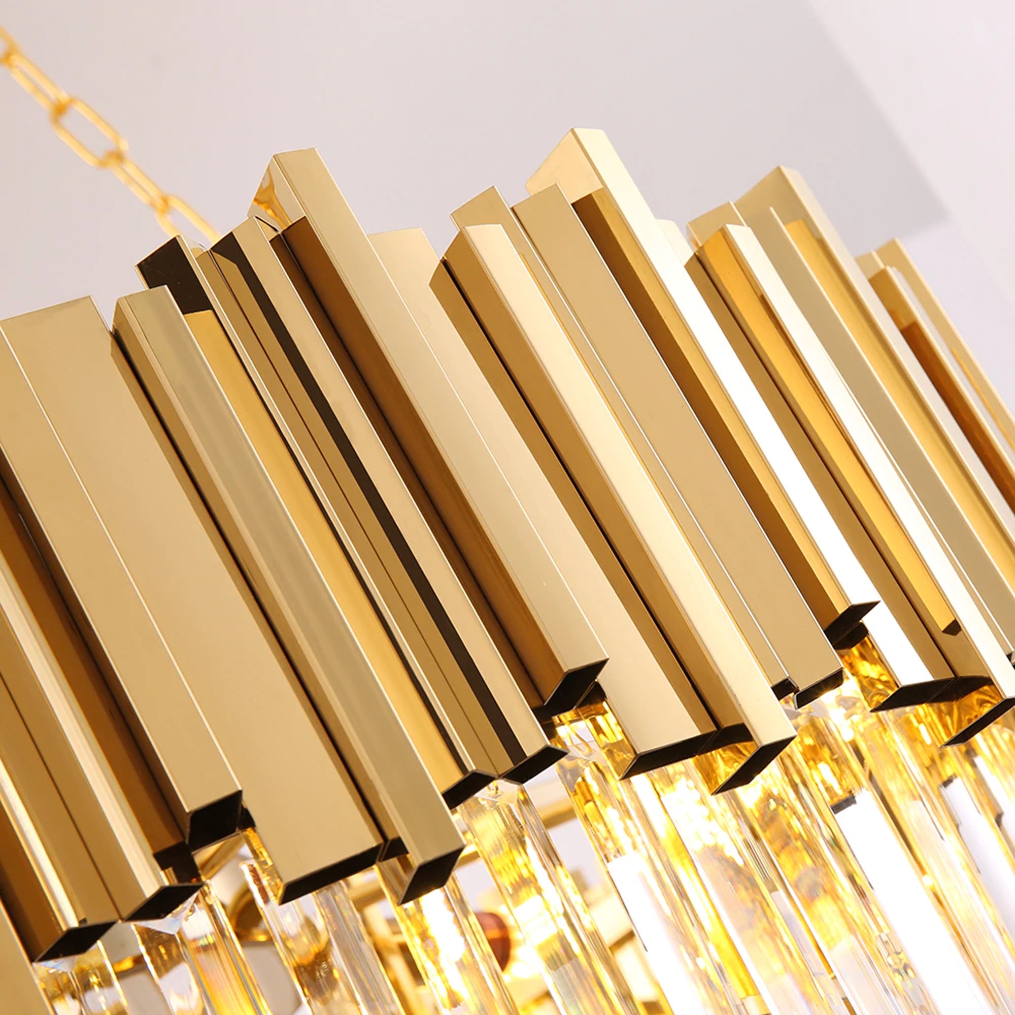 Lampa Sufitowa Kryształowa App601-c Złota  3