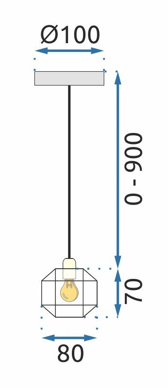 Lampa Sufitowa Kryształ APP586-1CP Czarna  10