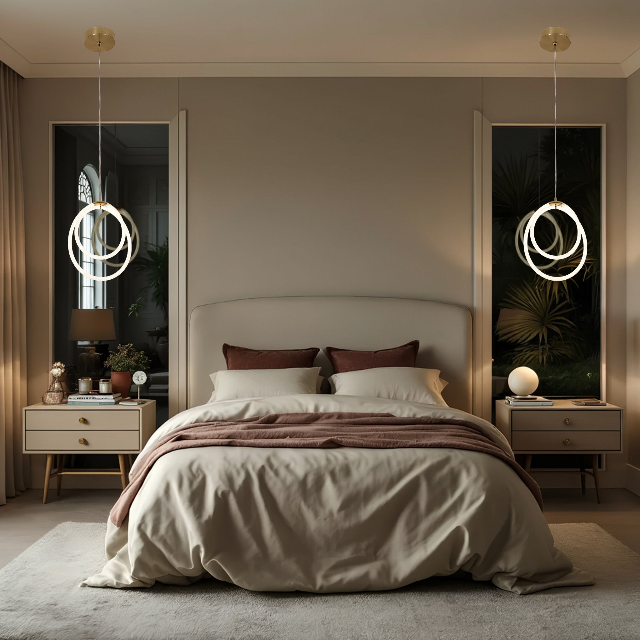 Lampa Wisząca Led G021-cp Złota  2