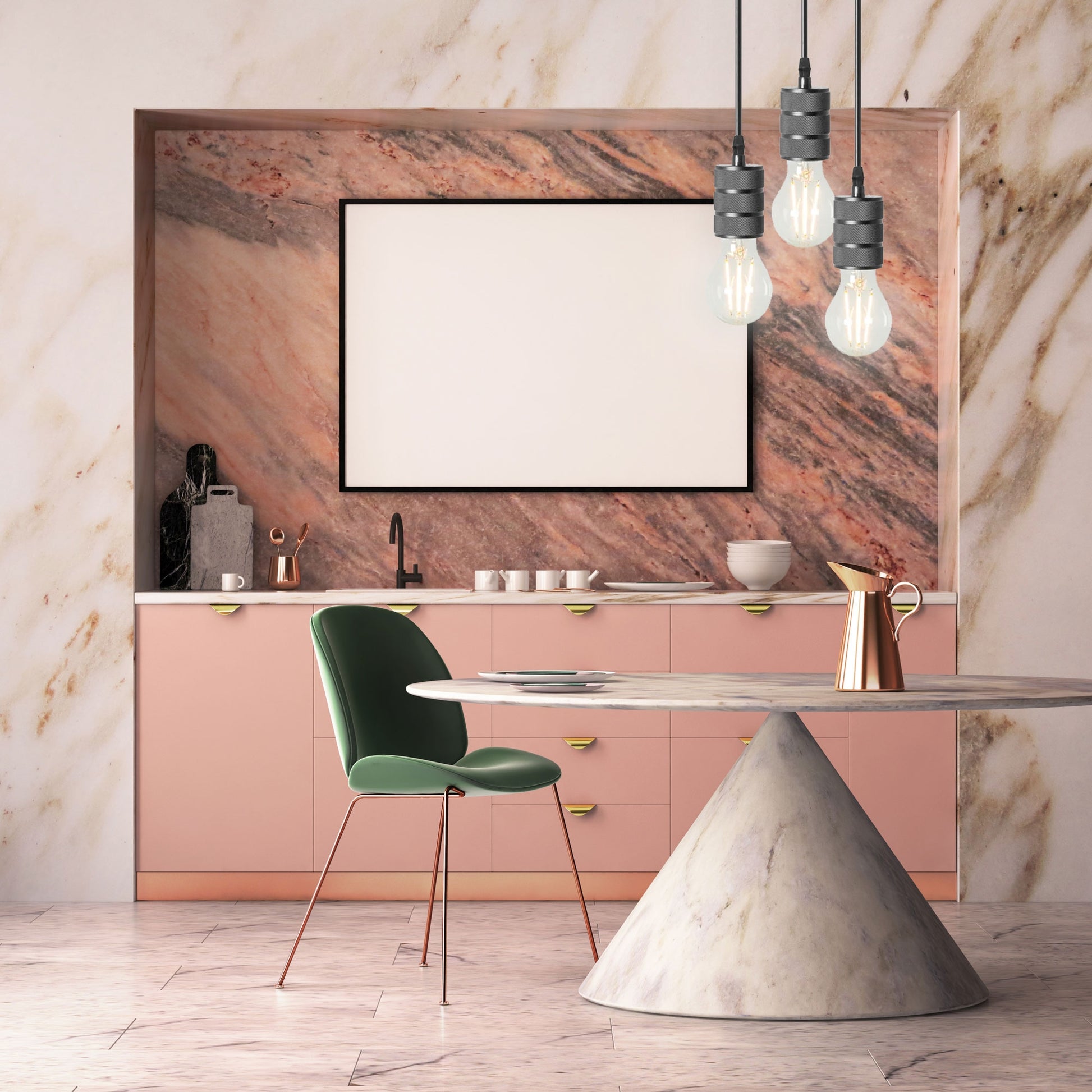 Lampa Sufitowa Wisząca Oprawka APP342-1CP Czarna  6