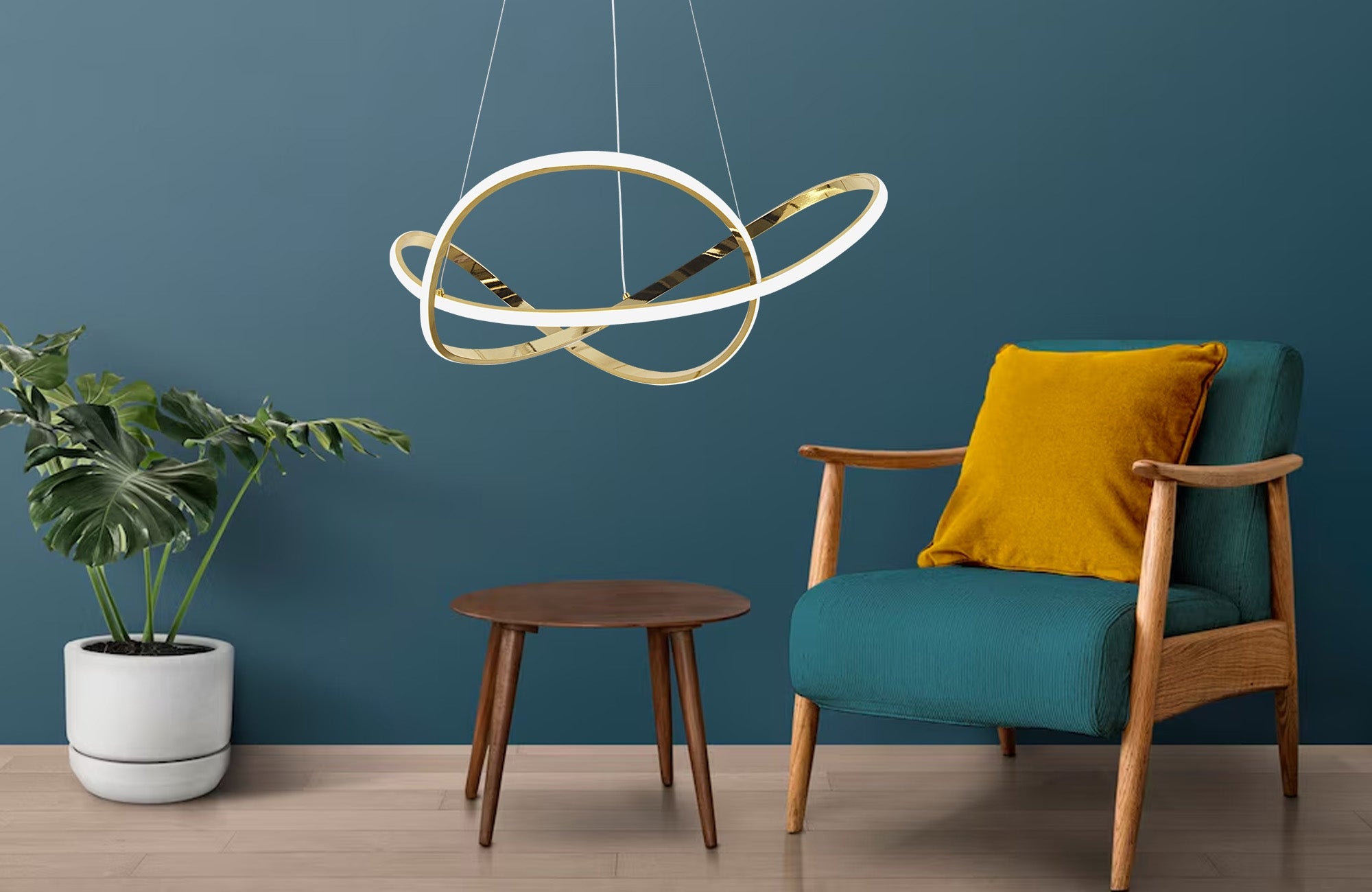 Lampa Wisząca Led G078-1cp Złota  6