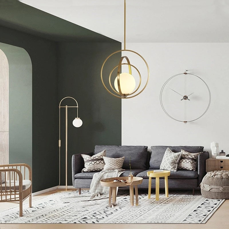 Lampa Sufitowa Wisząca Pierścieniowa APP1217-1CP Złota  2