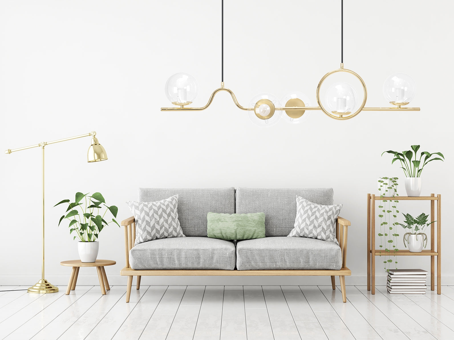 Lampa Wisząca APP1023-5CP Złota  6