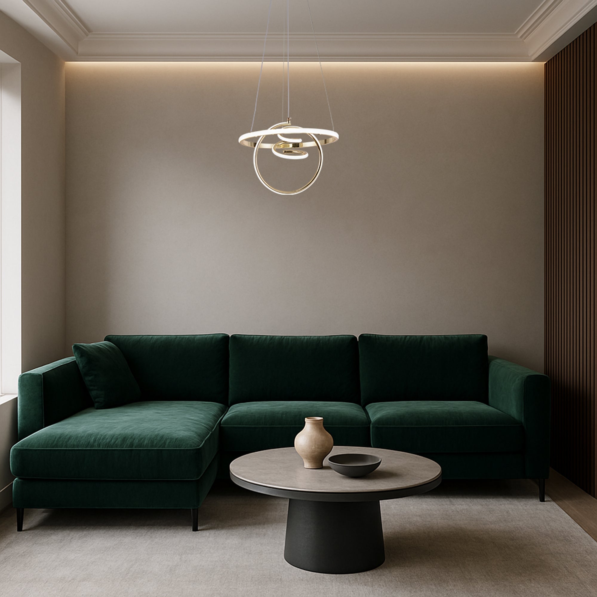 Lampa Wisząca Led G066-cp Złota  4