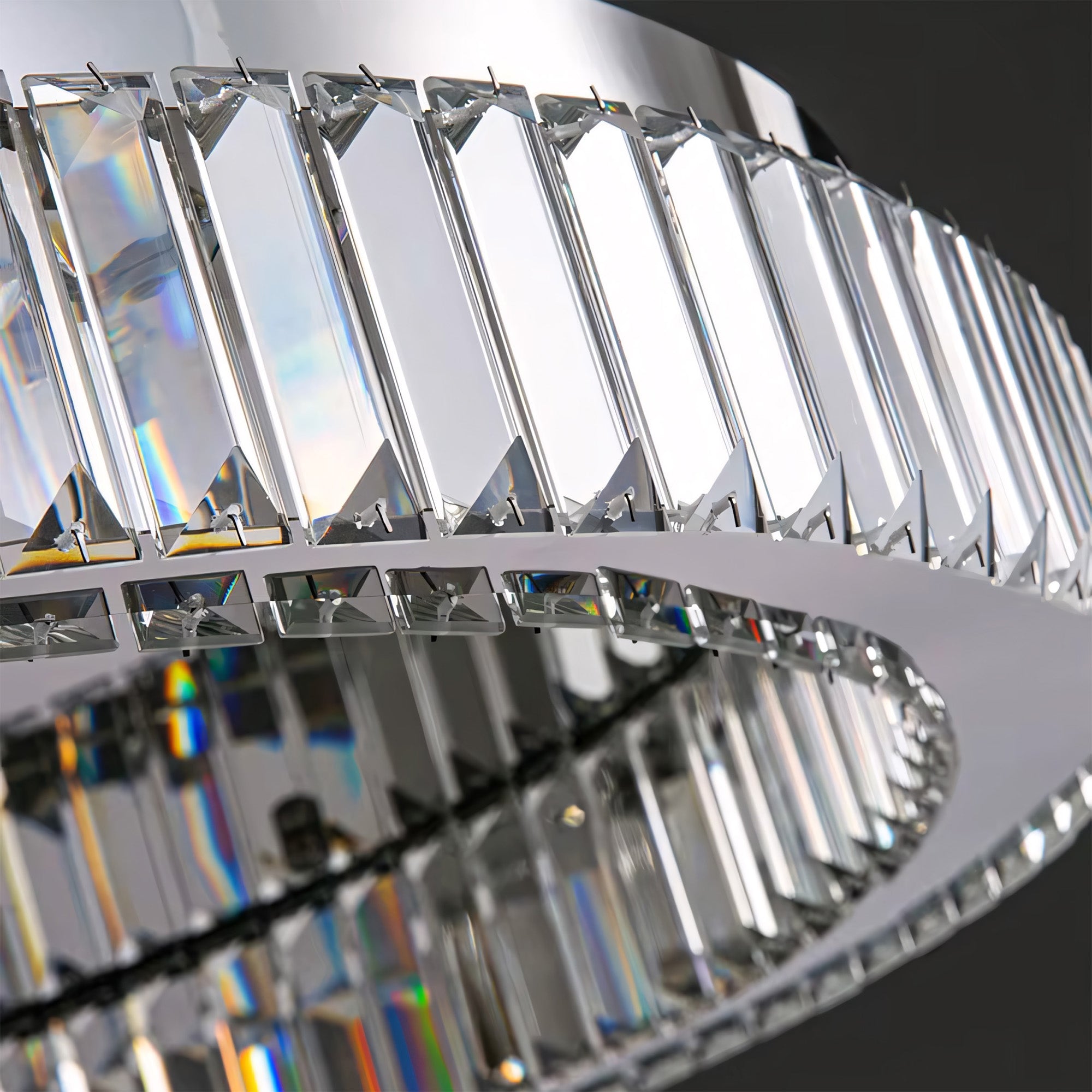 Lampa Kryształowa Plafon App1742-c 40 Cm Chrom  2