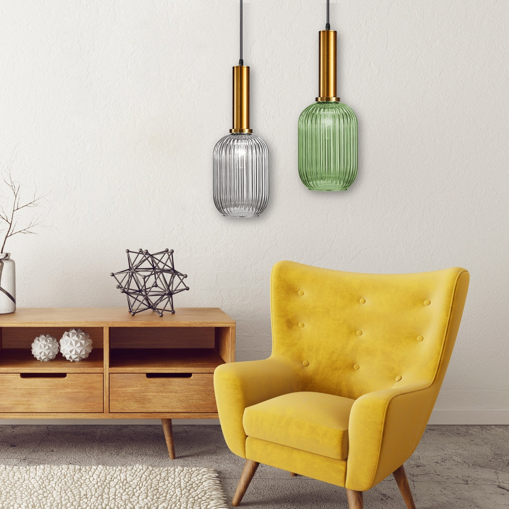 Lampa Sufitowa Wisząca Szklana APP459-1CP Zielona  7