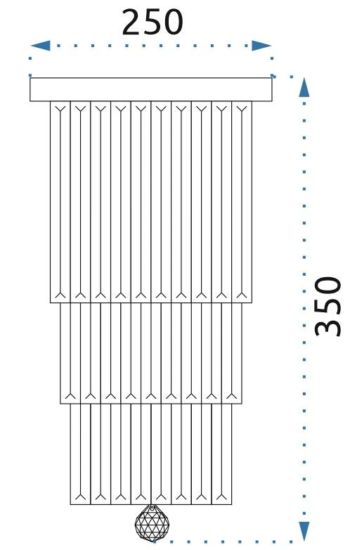Lampa Kryształowa Plafon APP787-3C  8