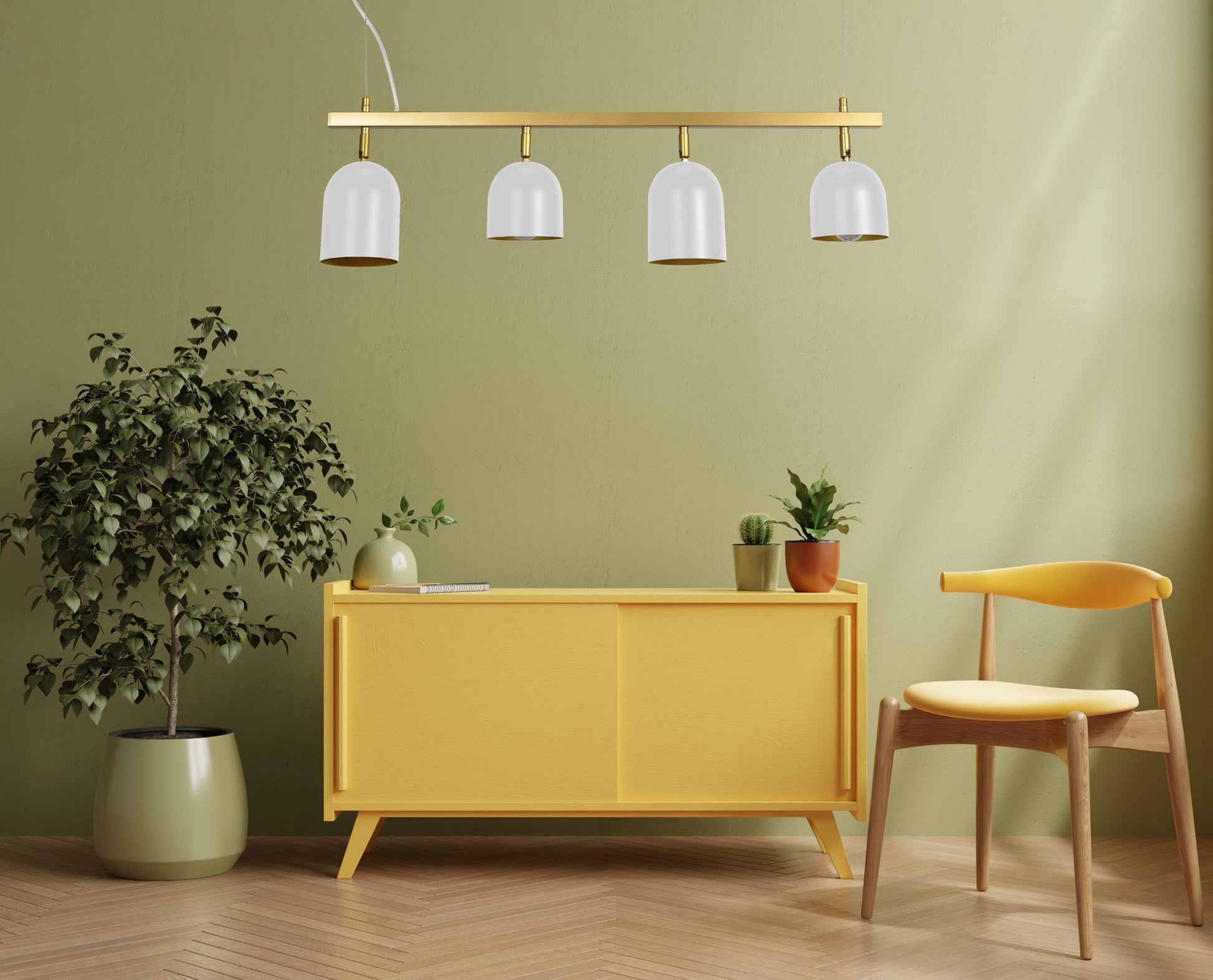 Lampa Wisząca APP1030-4CP Biała  4