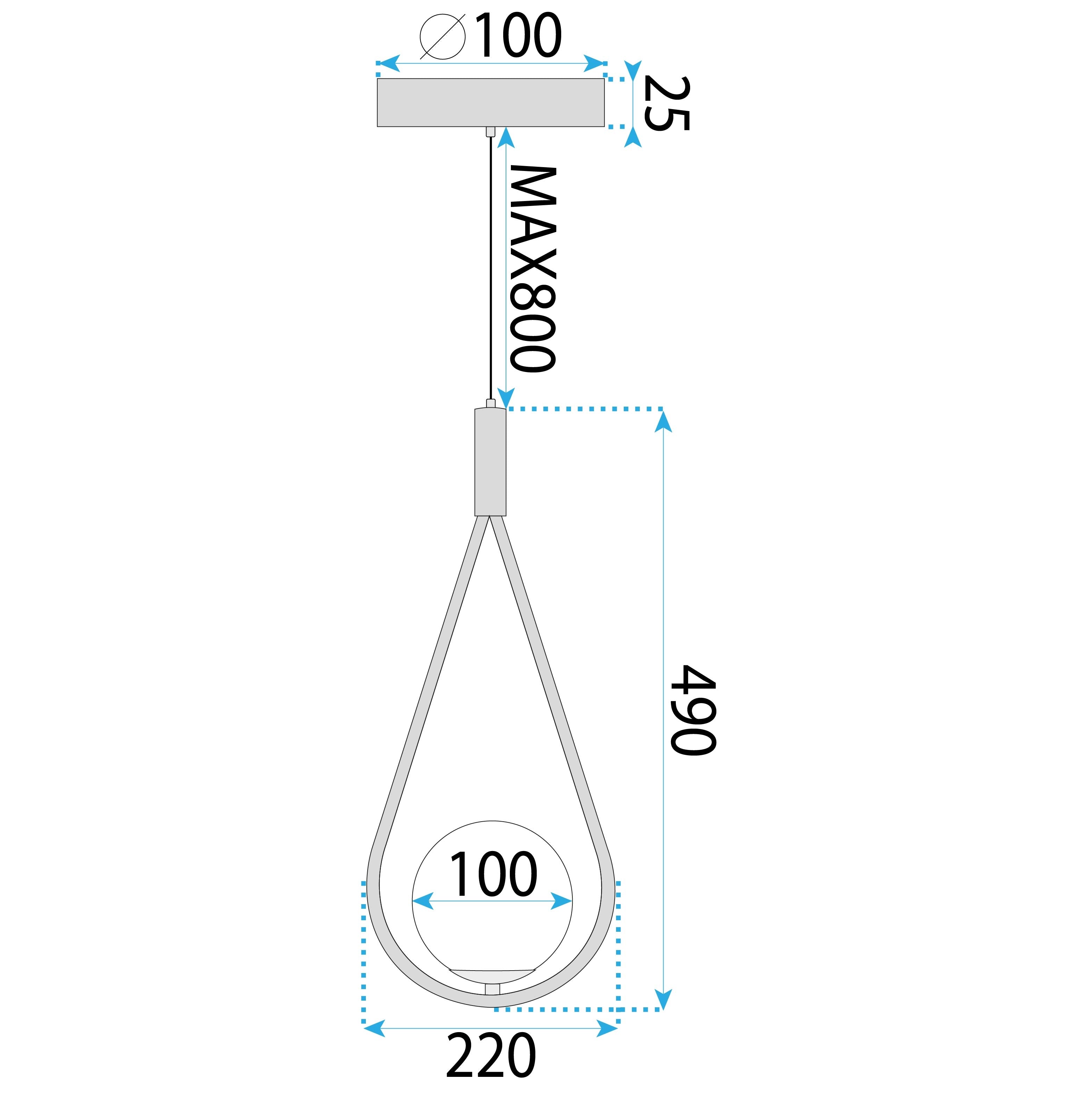 Lampa Wisząca Szklana Kula G111-1w Czarna E27  5