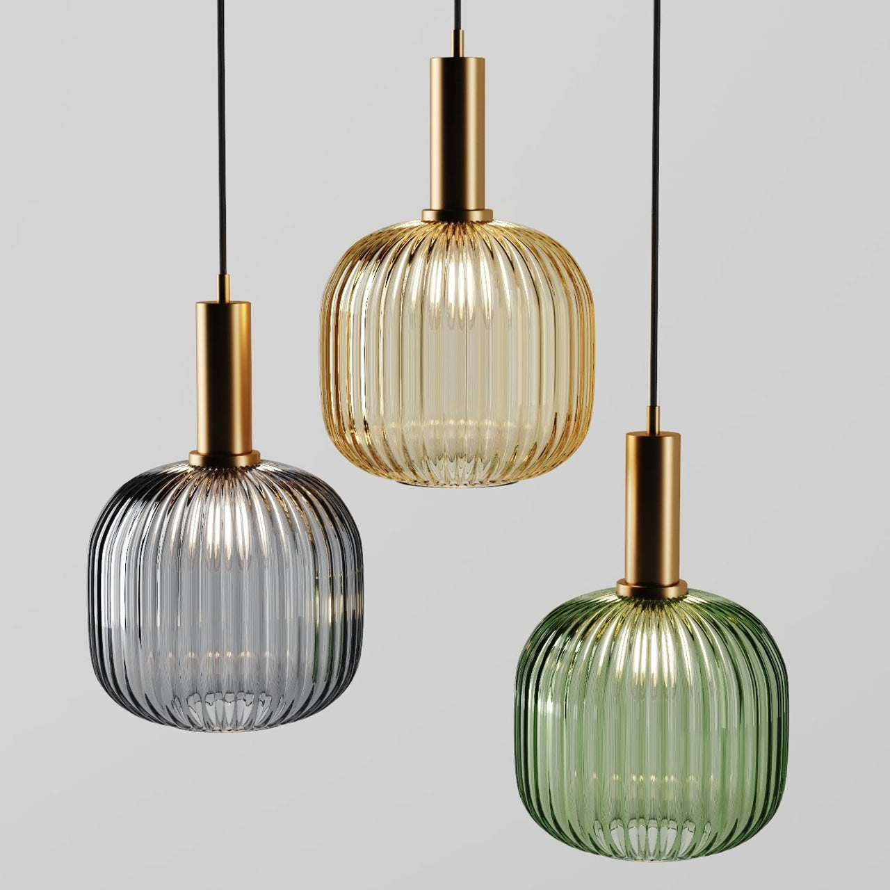 Lampa Sufitowa Wisząca Szklana APP462-1CP Zielona  4