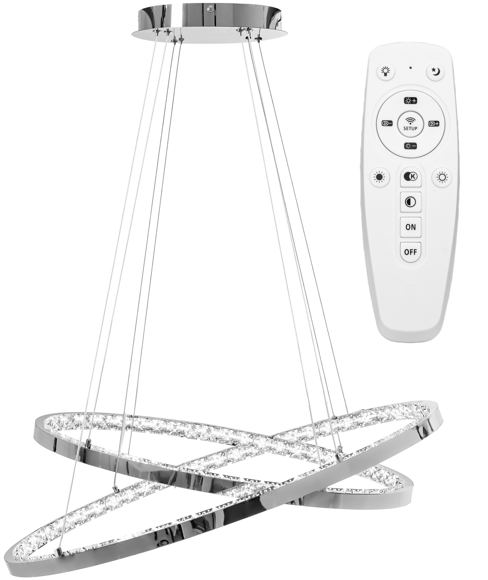 Lampa Kryształowa Wisząca Led APP771-3CP  1