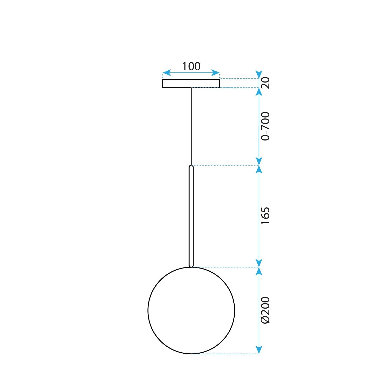 Lampa Sufitowa Wisząca Szklana Kula Złota 20cm APP1683-1CP  12