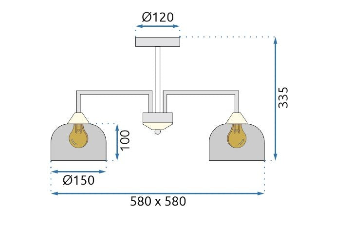 Lampa Sufitowa Wisząca G085-5c Czarna Lustrzana  7