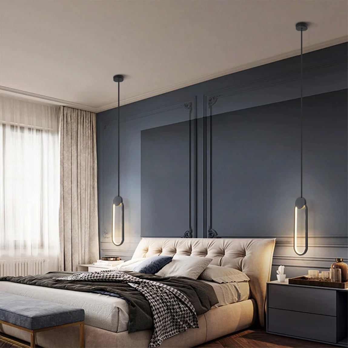 Lampa Sufitowa Wisząca Led App851-cp Czarna  6