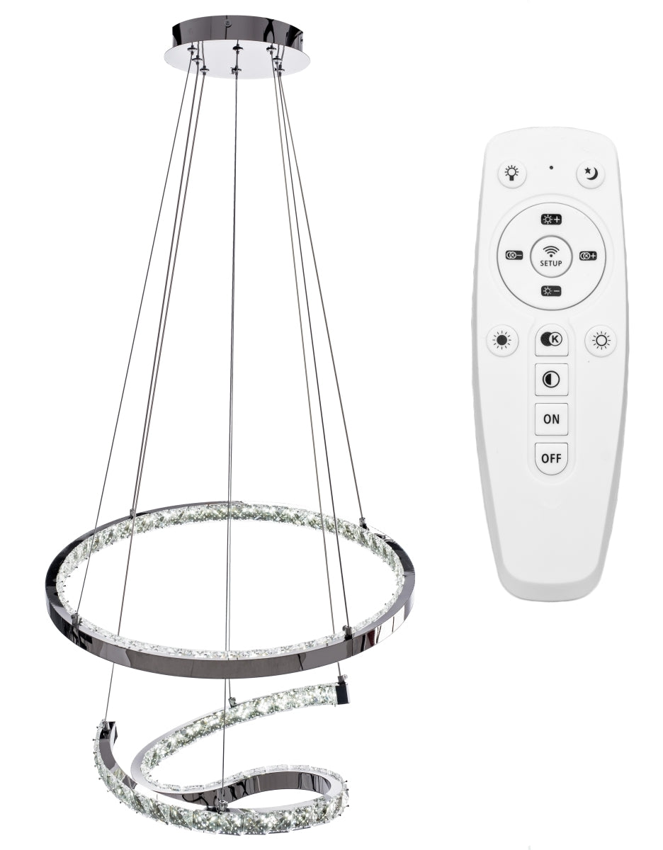 Lampa Kryształowa Wisząca Ring Led APP773-2CP  1