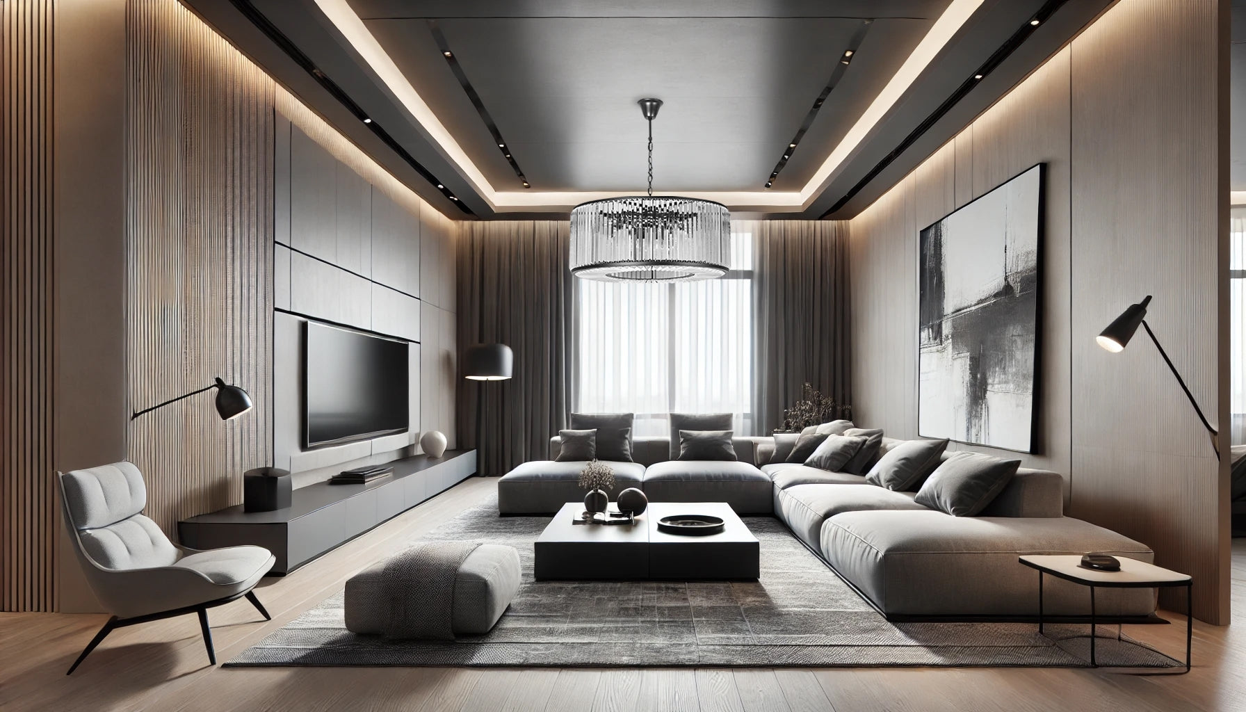 Lampa Kryształowa Wisząca APP1651-6CP Black  3