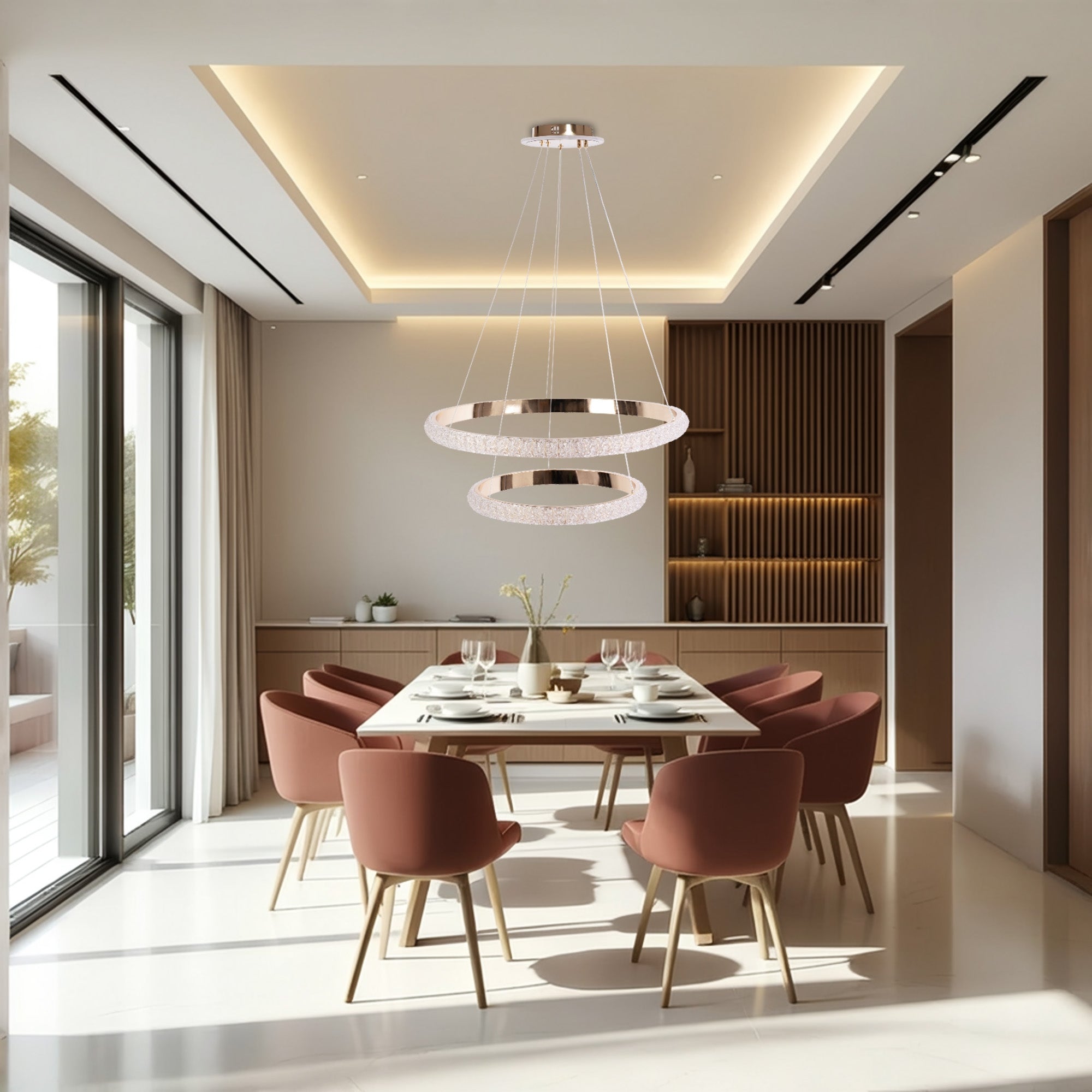 Lampa Wisząca Led G045-2cp Gold  4