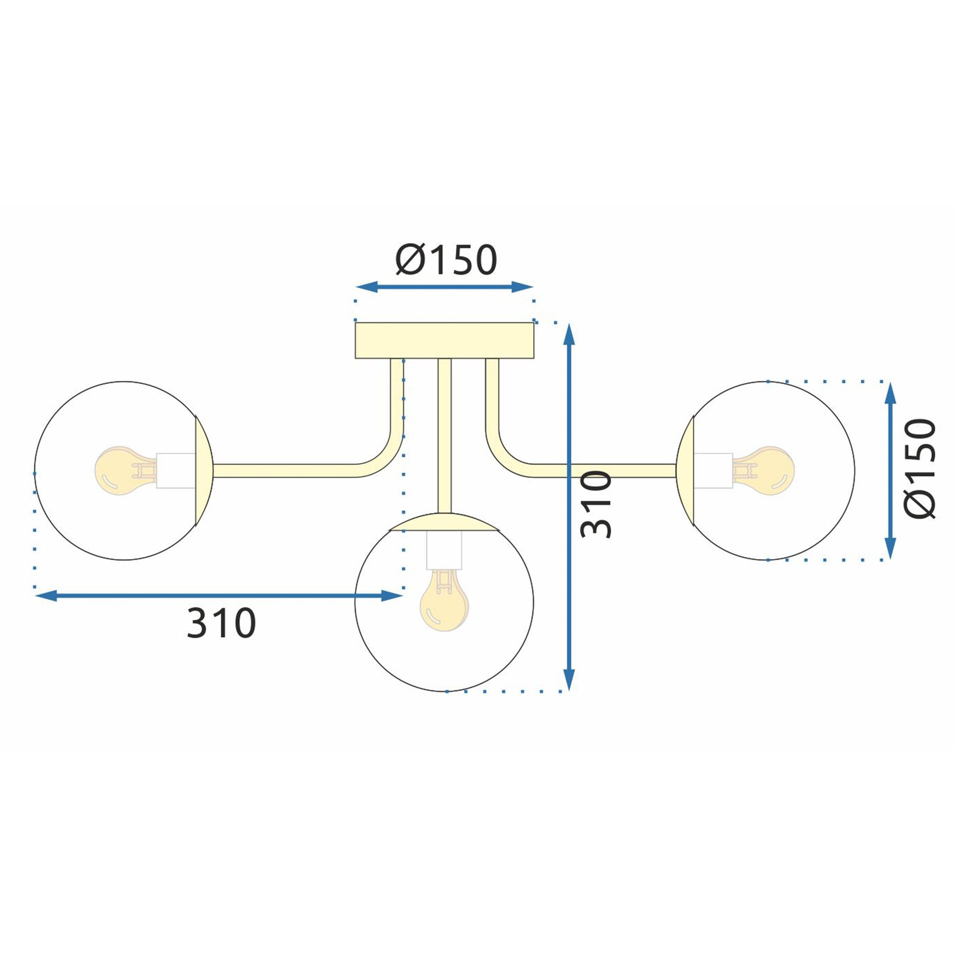 Lampa Sufitowa Złota APP1575-5C  7