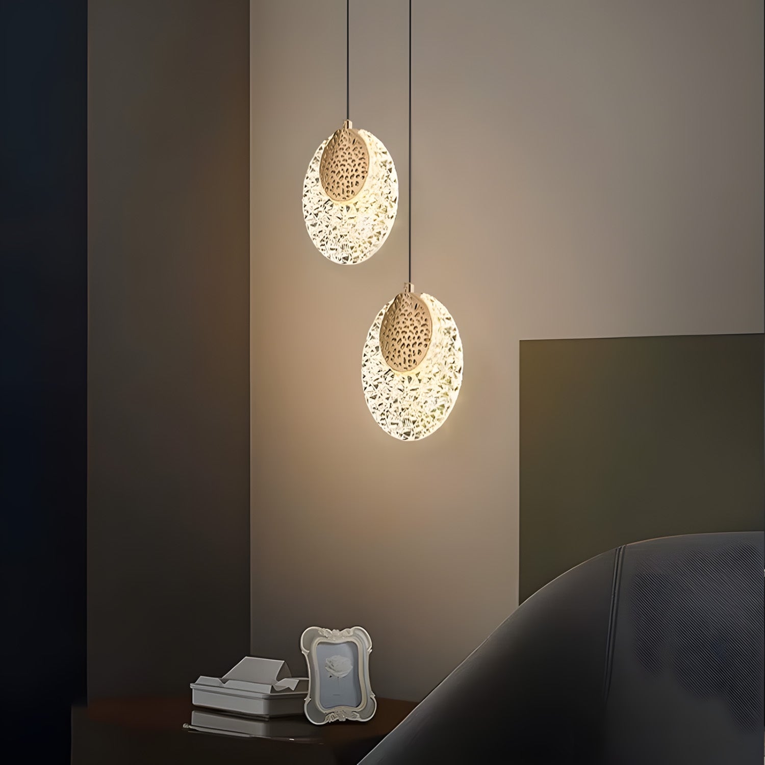 Lampa Wisząca Kryształowa Led G088-1cp Złota  2
