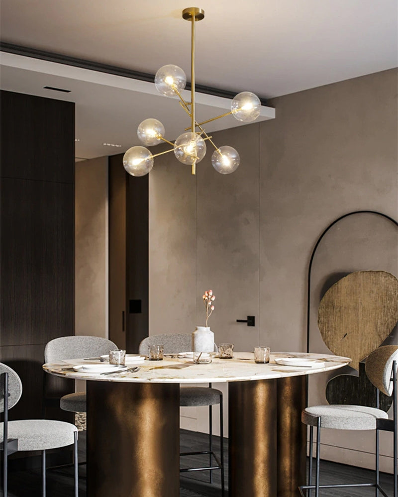 Lampa Wisząca Szklane Kule 6 Szt APP919-6CP Złota  5