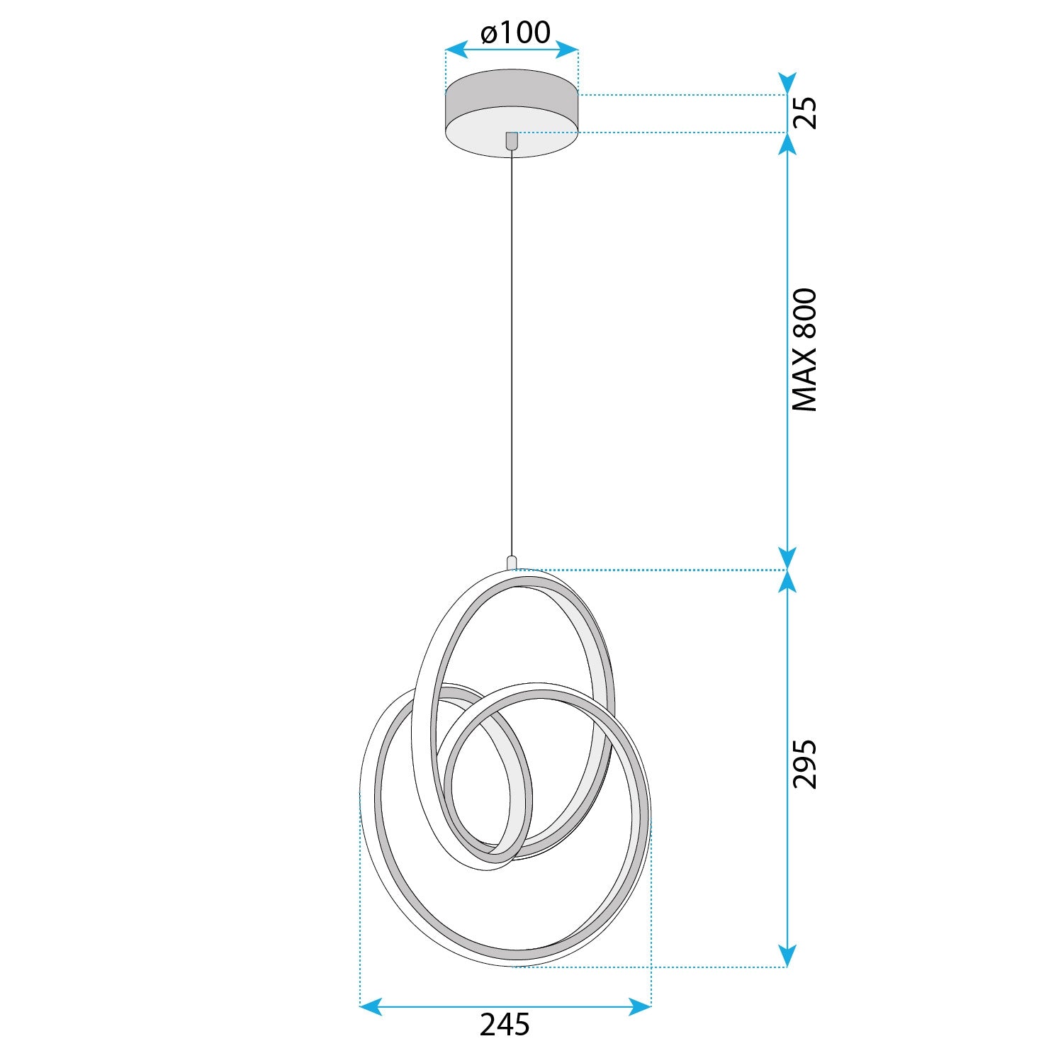 Lampa Wisząca Led G076-1cp Złota  7