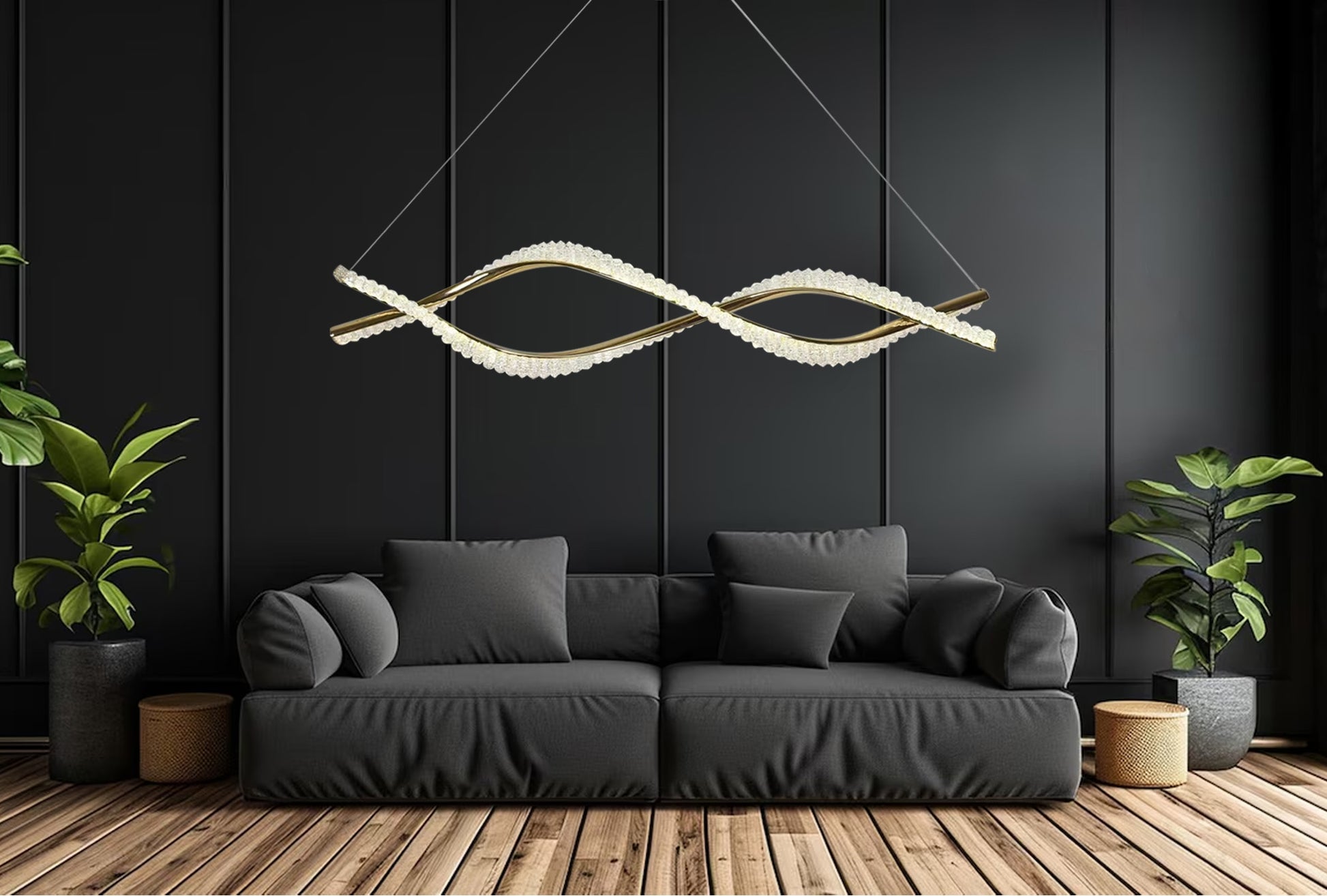 Lampa Wisząca Led G033-cp Złota  5